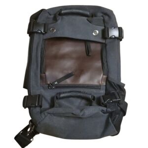 OXA Mens Canvas & Leather‎ Backpack Messenger Convertible Travel Bag